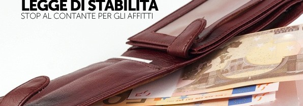 STOP AL CONTANTE PER IL PAGAMENTO DEGLI AFFITTI